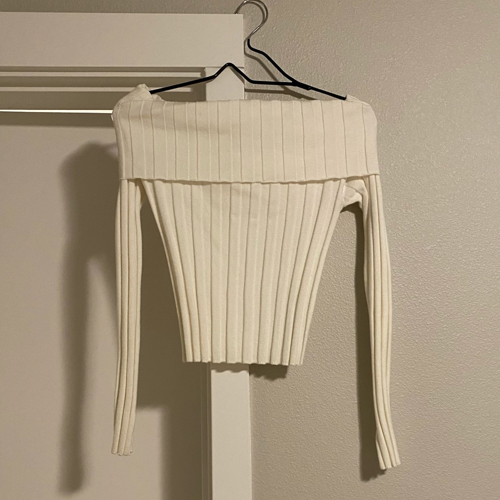 Zara off shoulder white top